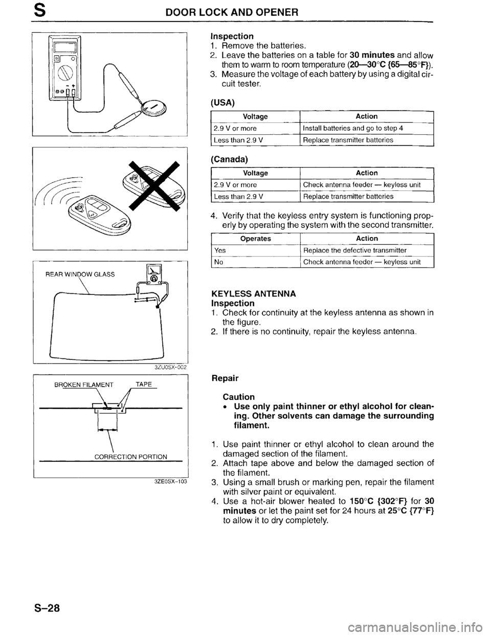 MAZDA MILLENIA 1996  Workshop Manual 