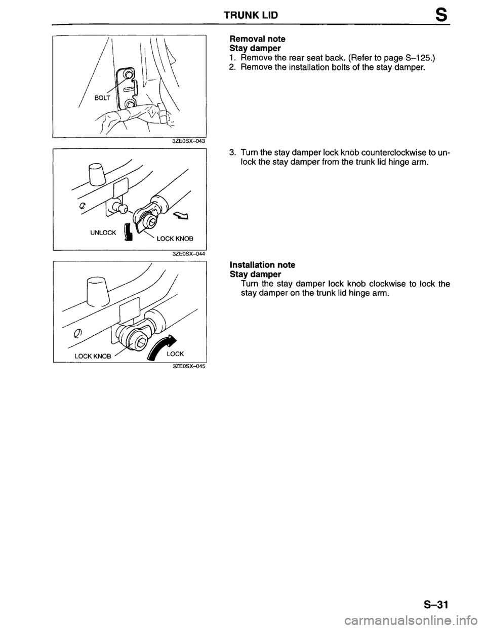 MAZDA MILLENIA 1996  Workshop Manual 