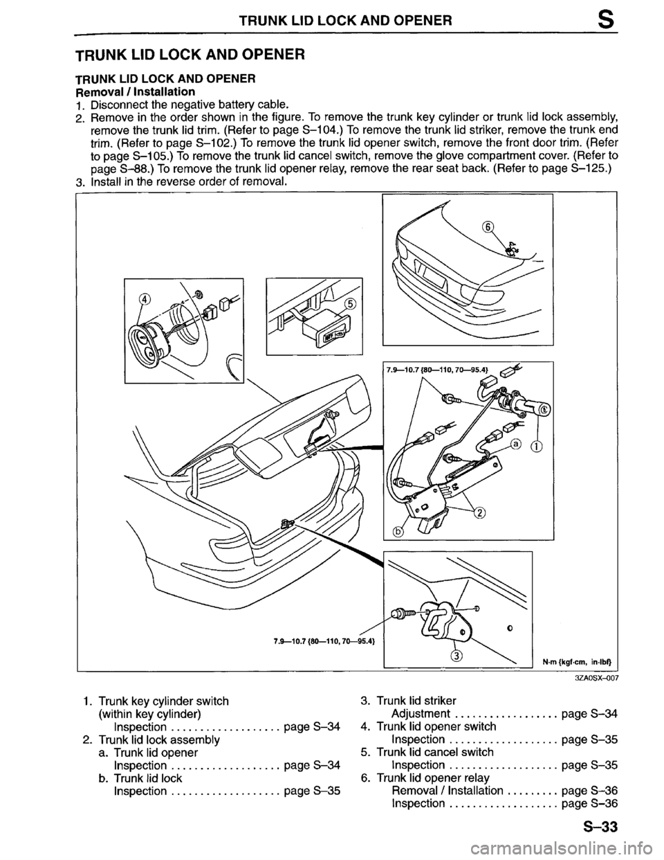 MAZDA MILLENIA 1996  Workshop Manual 