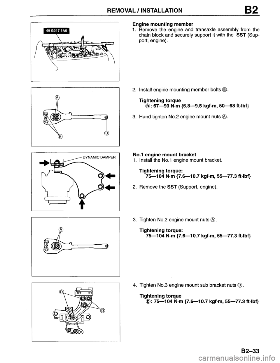 MAZDA MILLENIA 1996  Workshop Manual 