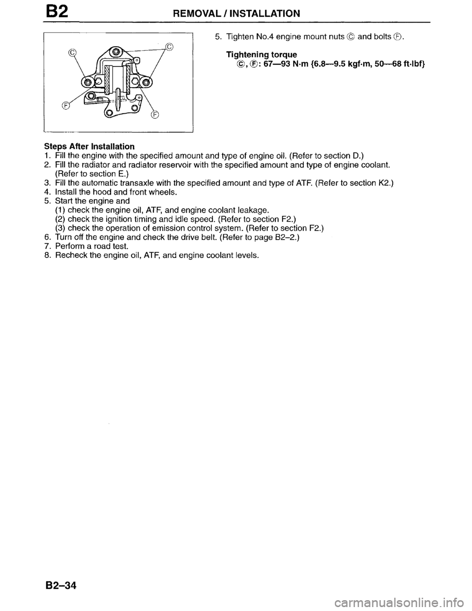 MAZDA MILLENIA 1996  Workshop Manual 