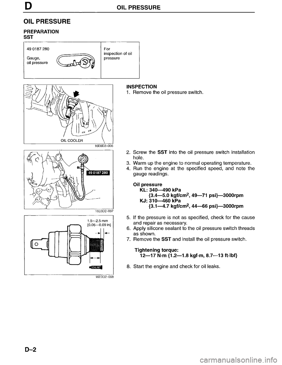 MAZDA MILLENIA 1996  Workshop Manual 