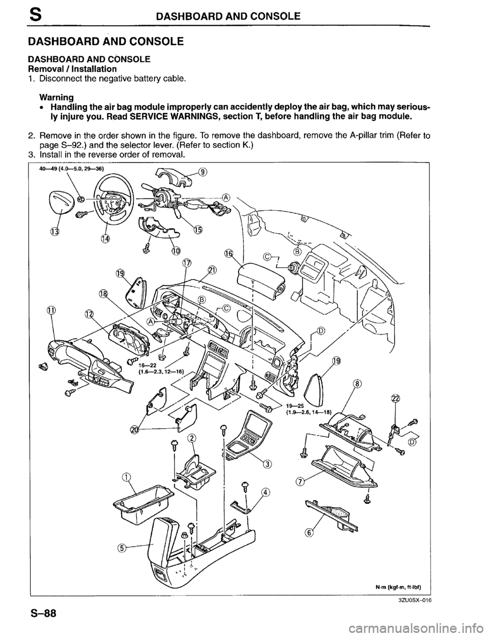 MAZDA MILLENIA 1996  Workshop Manual 