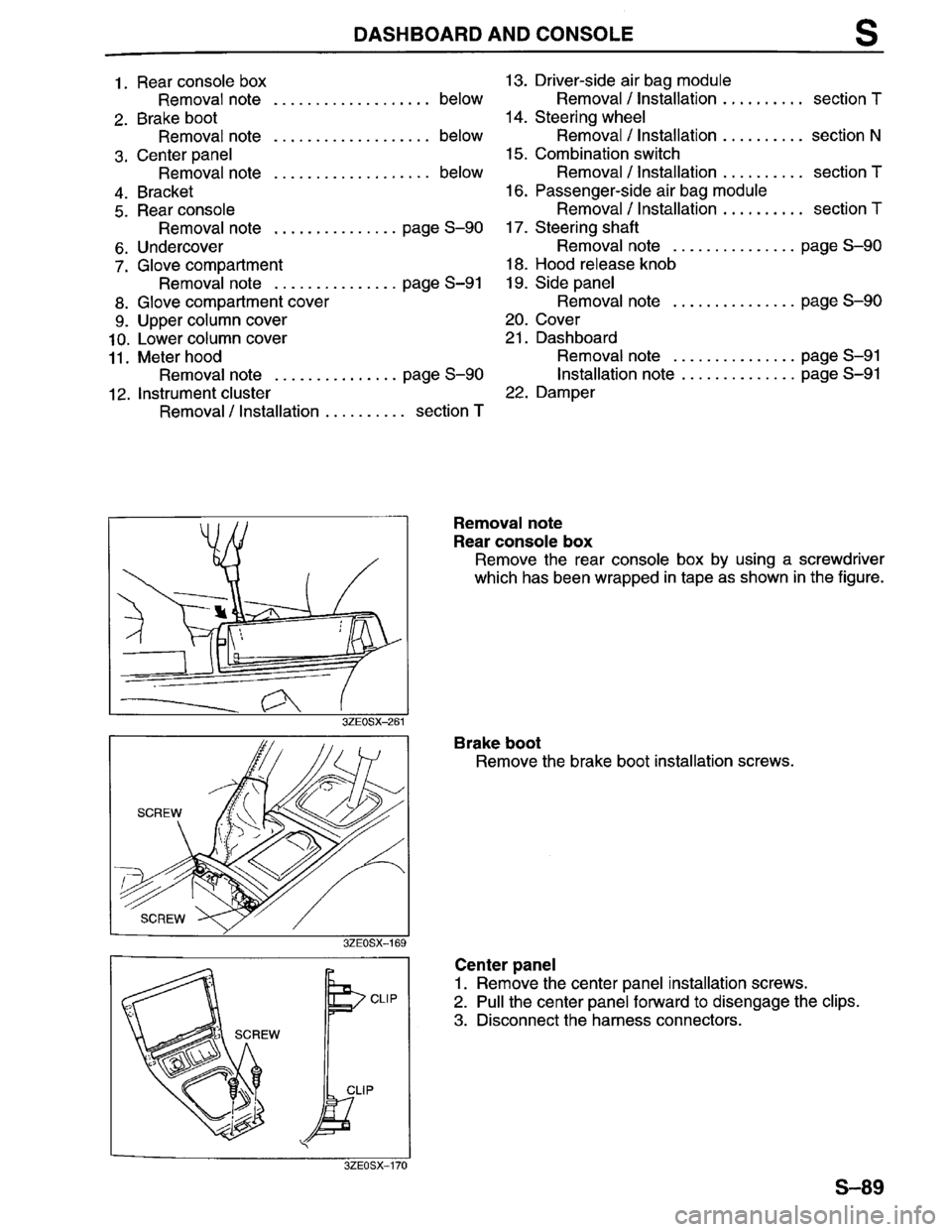 MAZDA MILLENIA 1996  Workshop Manual 