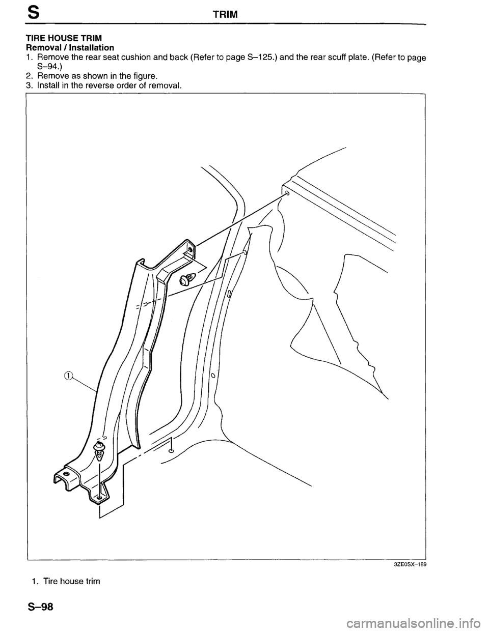 MAZDA MILLENIA 1996  Workshop Manual 