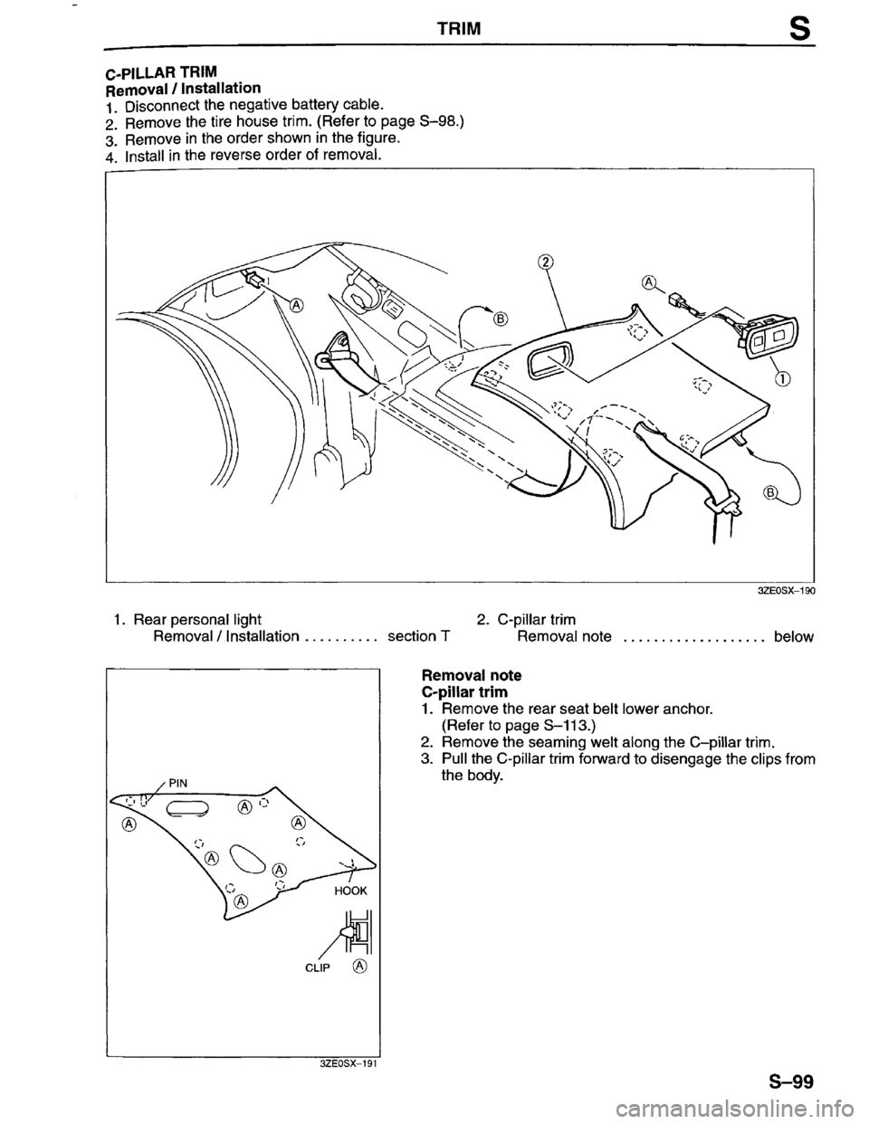 MAZDA MILLENIA 1996  Workshop Manual 
