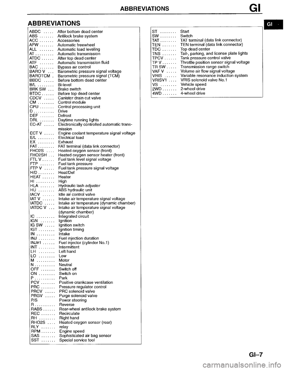 MAZDA MPV 1996  Workshop Manual 