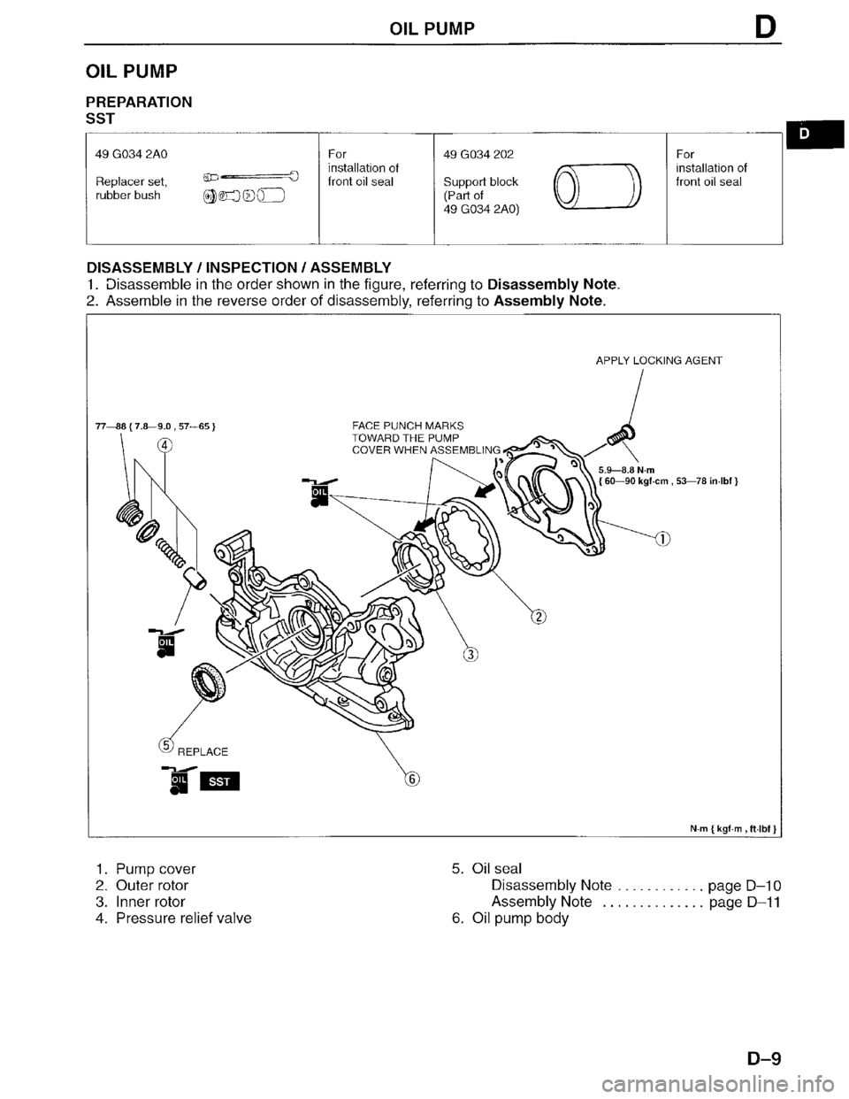 MAZDA MPV 1996  Workshop Manual 