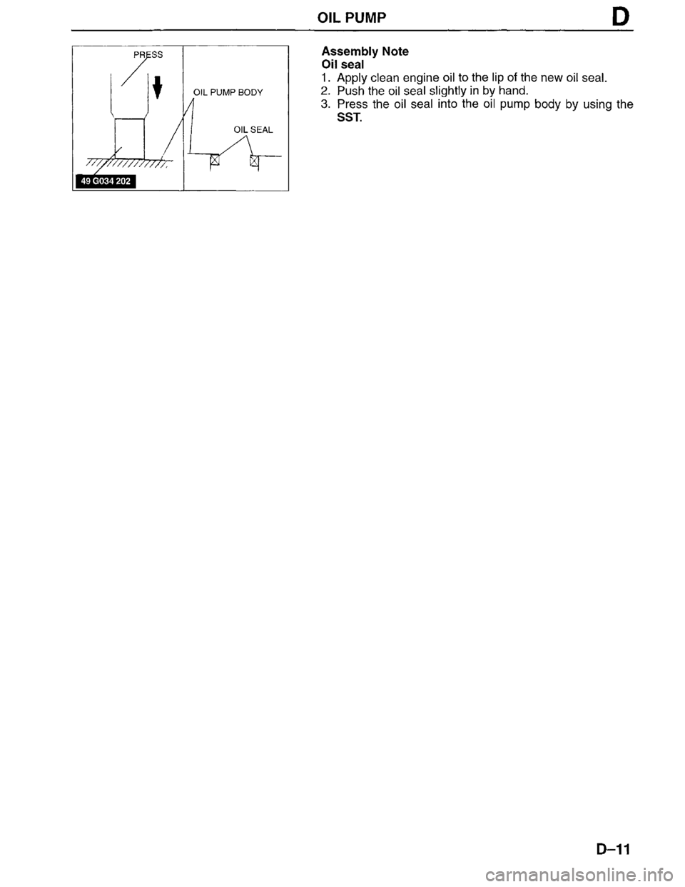 MAZDA MPV 1996  Workshop Manual 