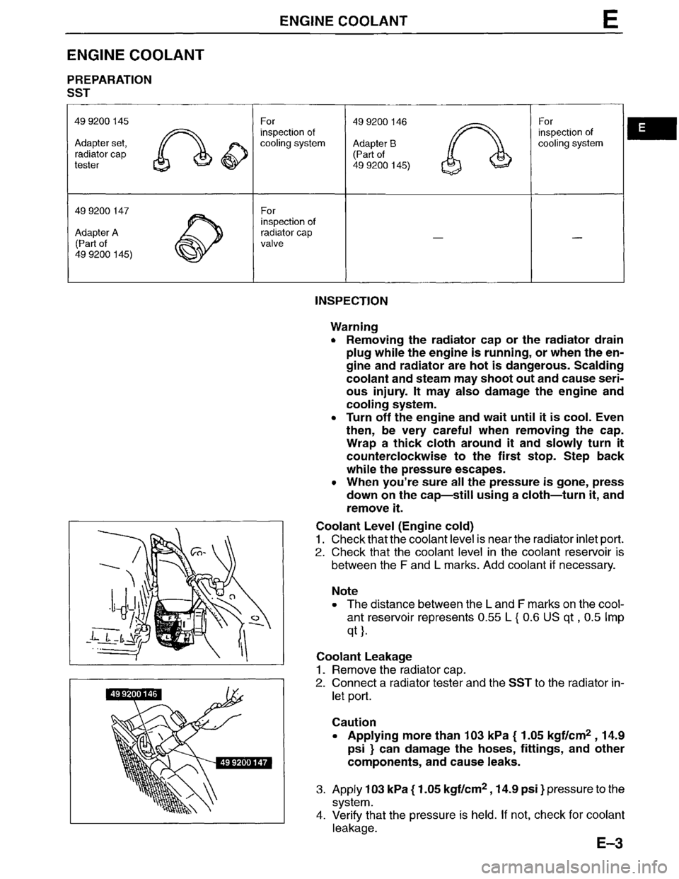 MAZDA MPV 1996  Workshop Manual 