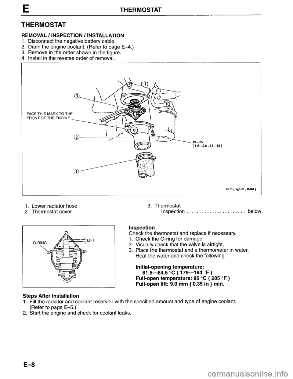 MAZDA MPV 1996  Workshop Manual 