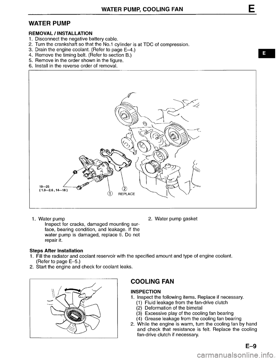 MAZDA MPV 1996  Workshop Manual 
