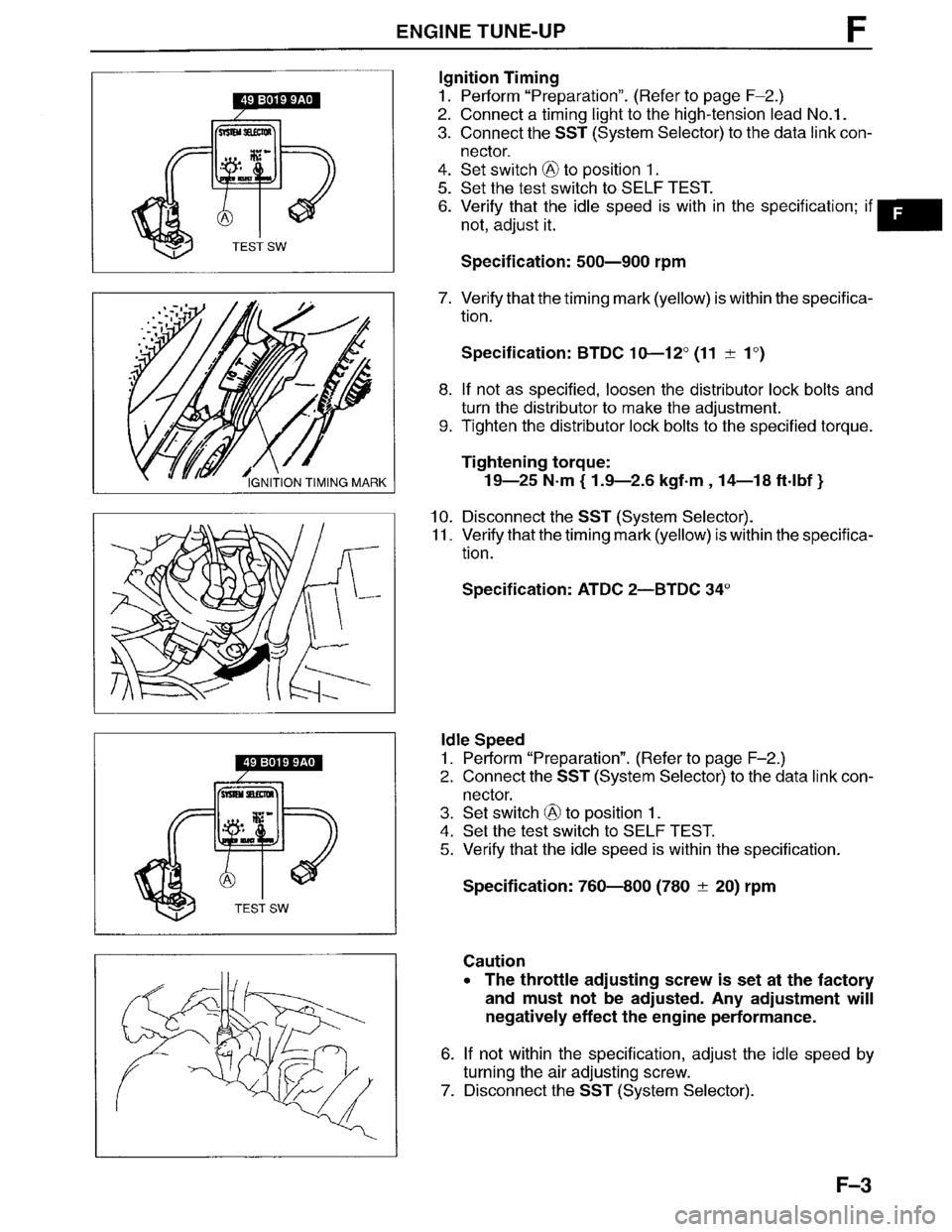 MAZDA MPV 1996  Workshop Manual 