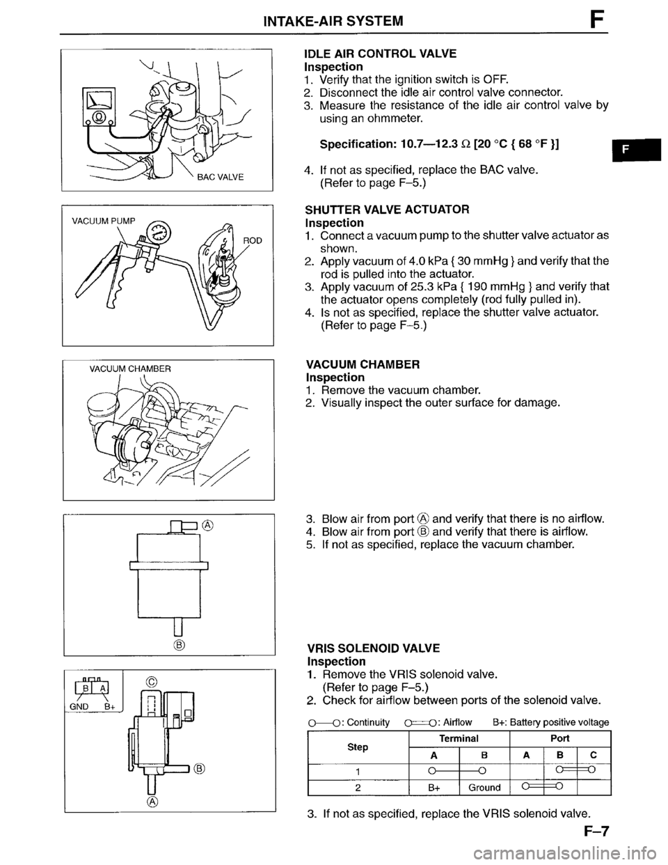 MAZDA MPV 1996  Workshop Manual 