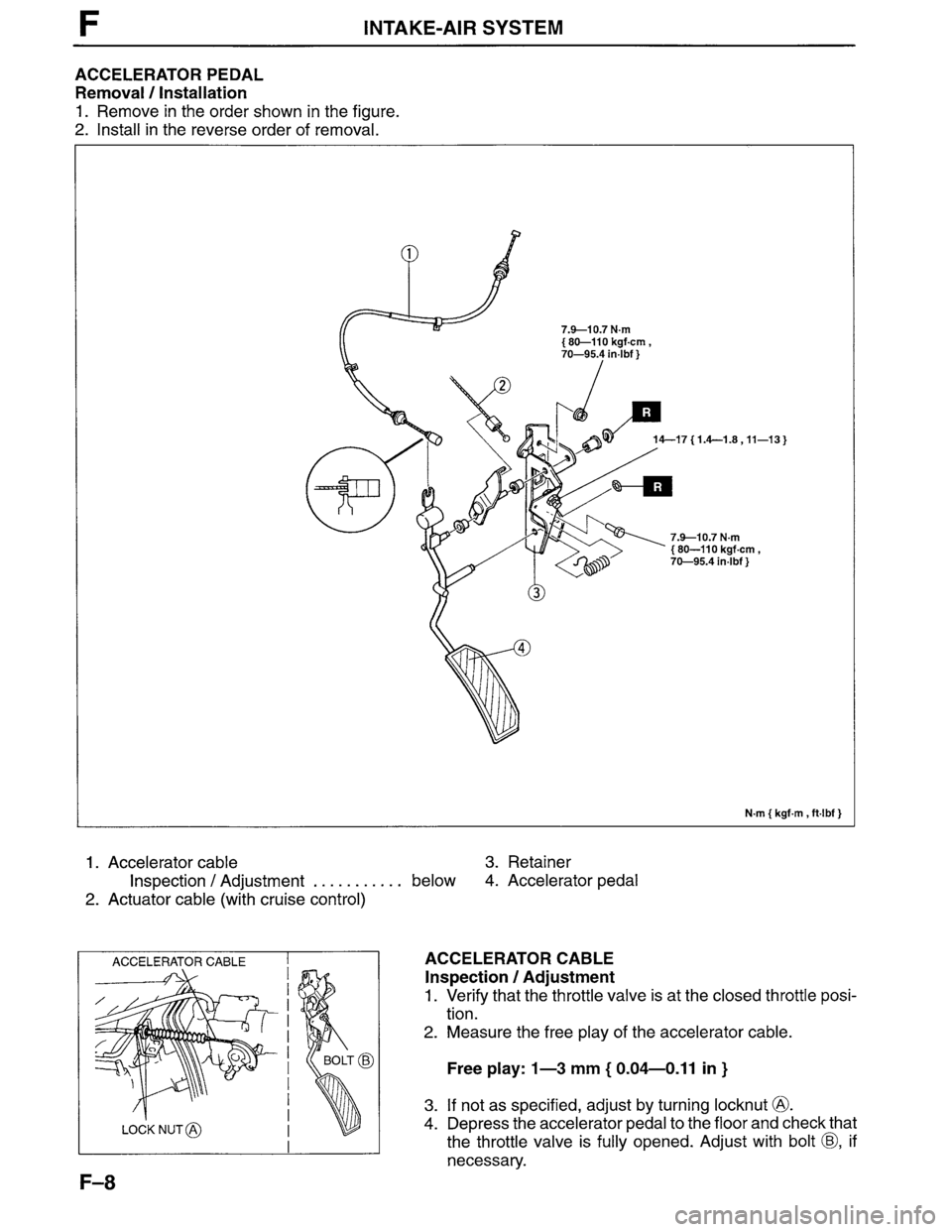MAZDA MPV 1996  Workshop Manual 