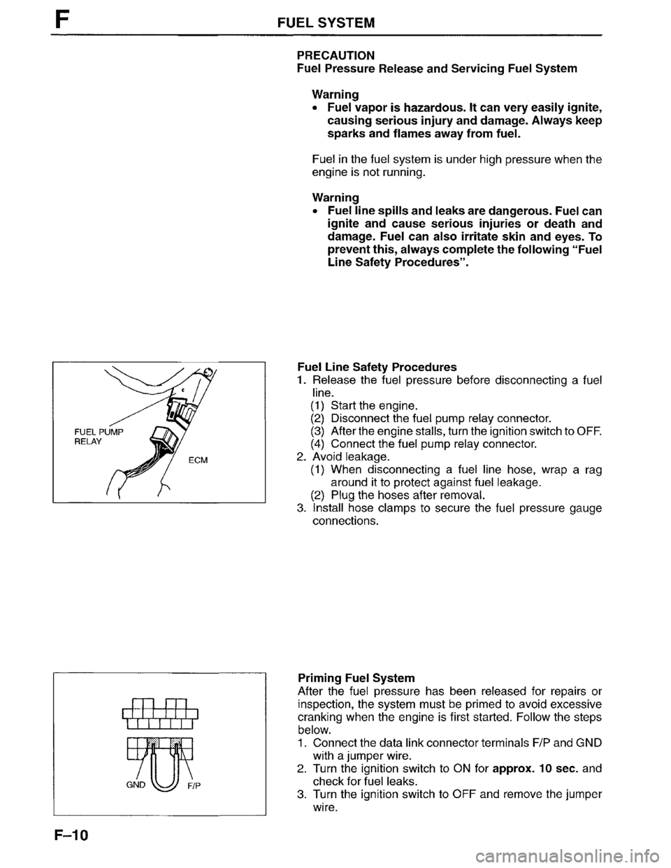 MAZDA MPV 1996  Workshop Manual 