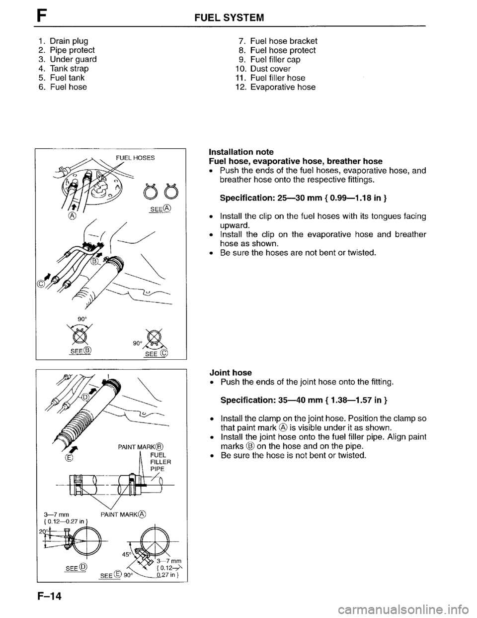 MAZDA MPV 1996  Workshop Manual 