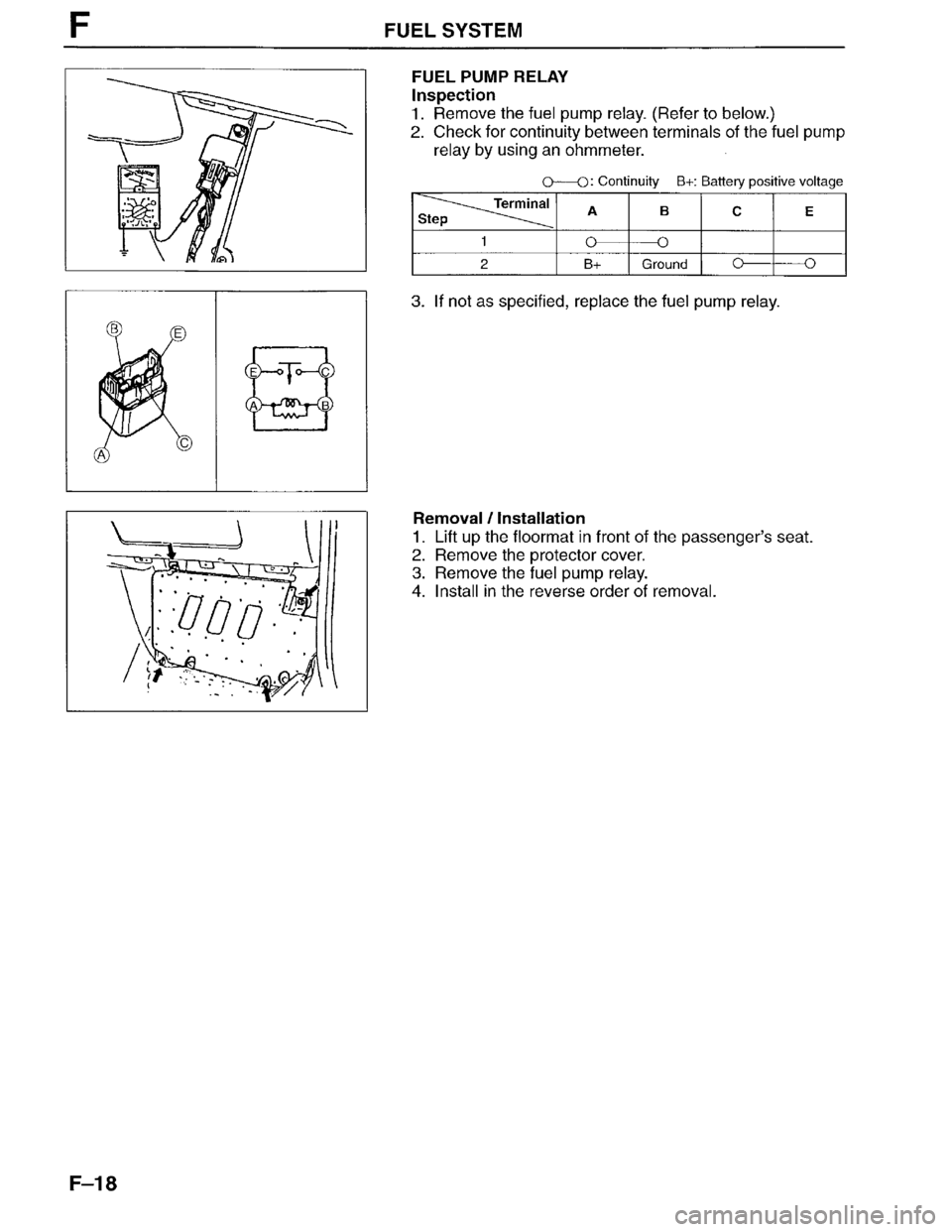 MAZDA MPV 1996  Workshop Manual 