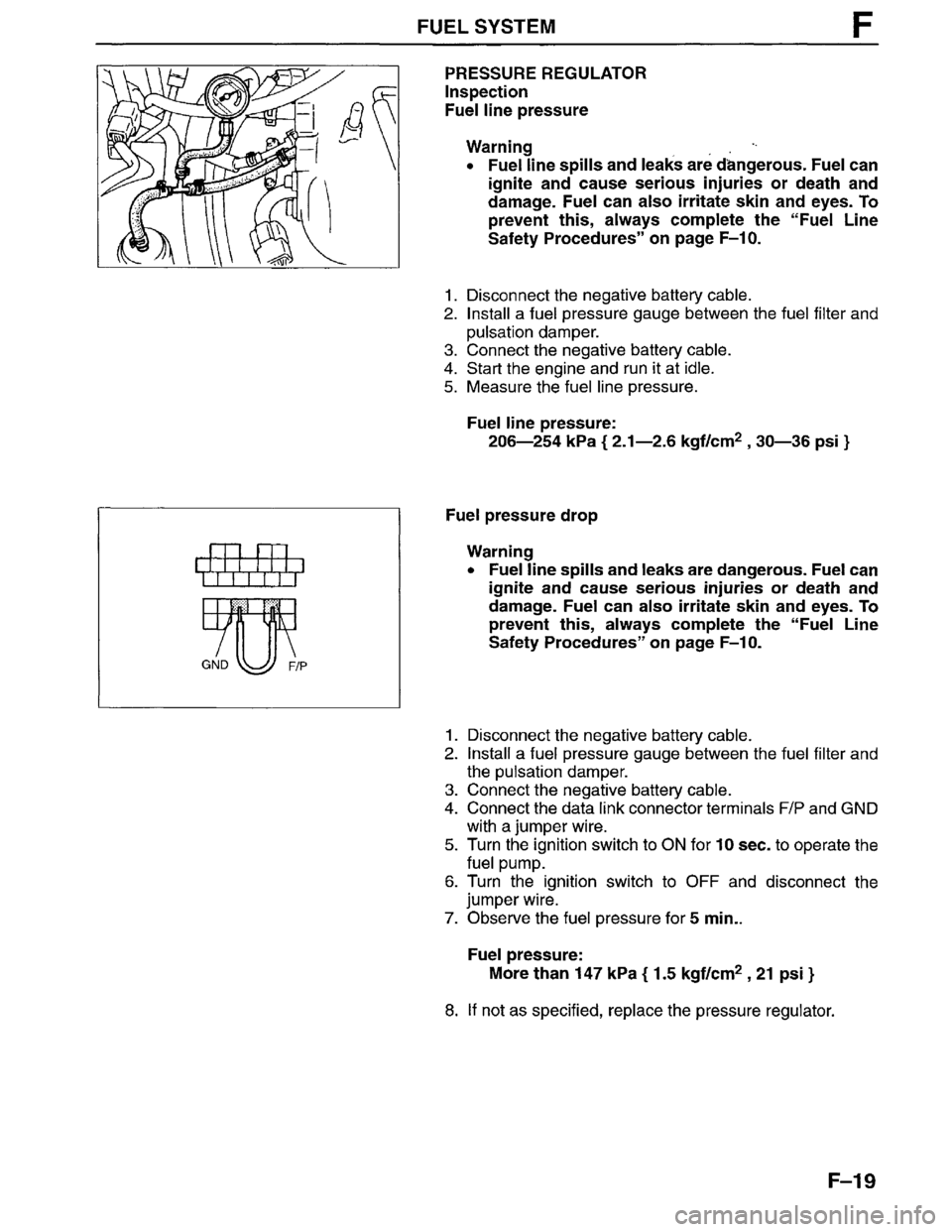 MAZDA MPV 1996  Workshop Manual 