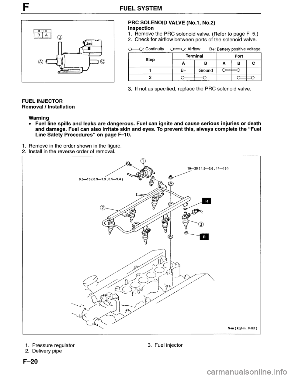 MAZDA MPV 1996  Workshop Manual 