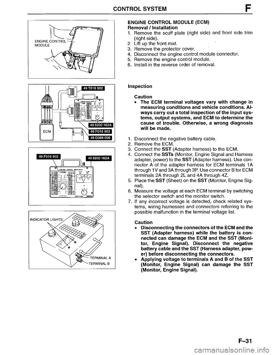 MAZDA MPV 1996  Workshop Manual 