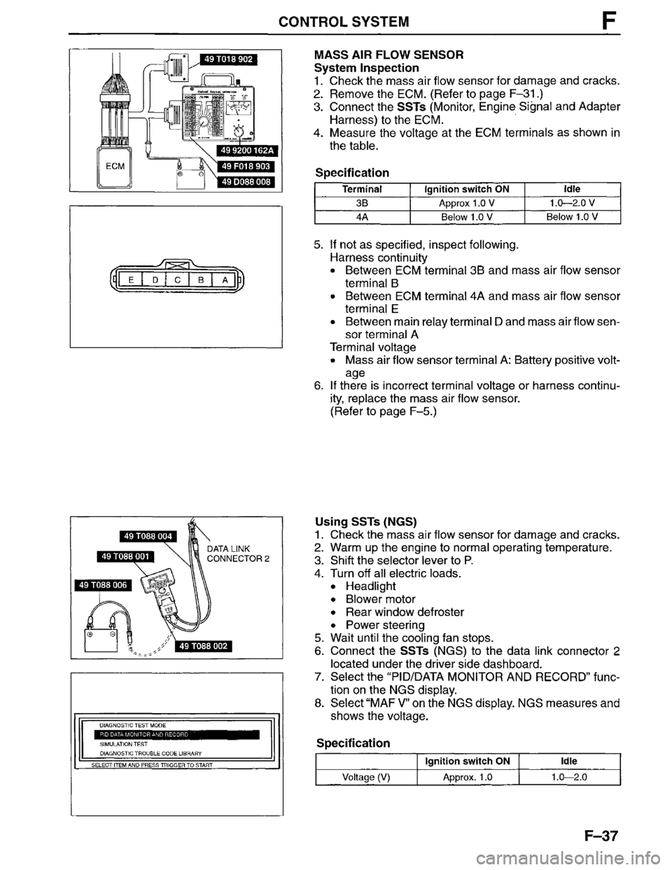 MAZDA MPV 1996  Workshop Manual 