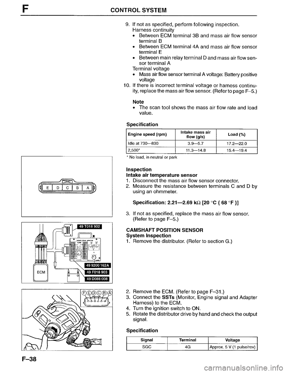 MAZDA MPV 1996  Workshop Manual 
