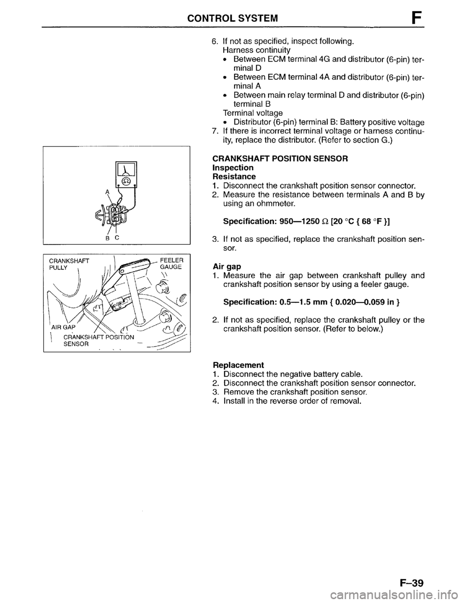 MAZDA MPV 1996  Workshop Manual 