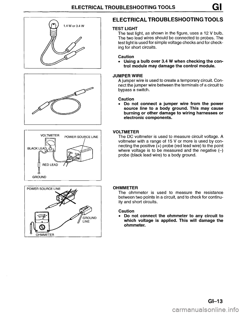 MAZDA MPV 1996  Workshop Manual 