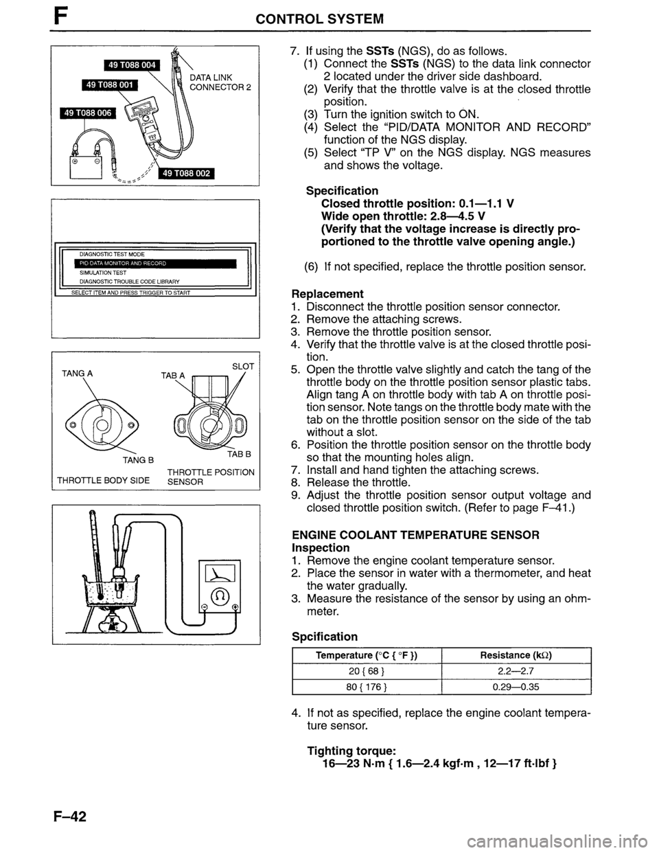 MAZDA MPV 1996  Workshop Manual 