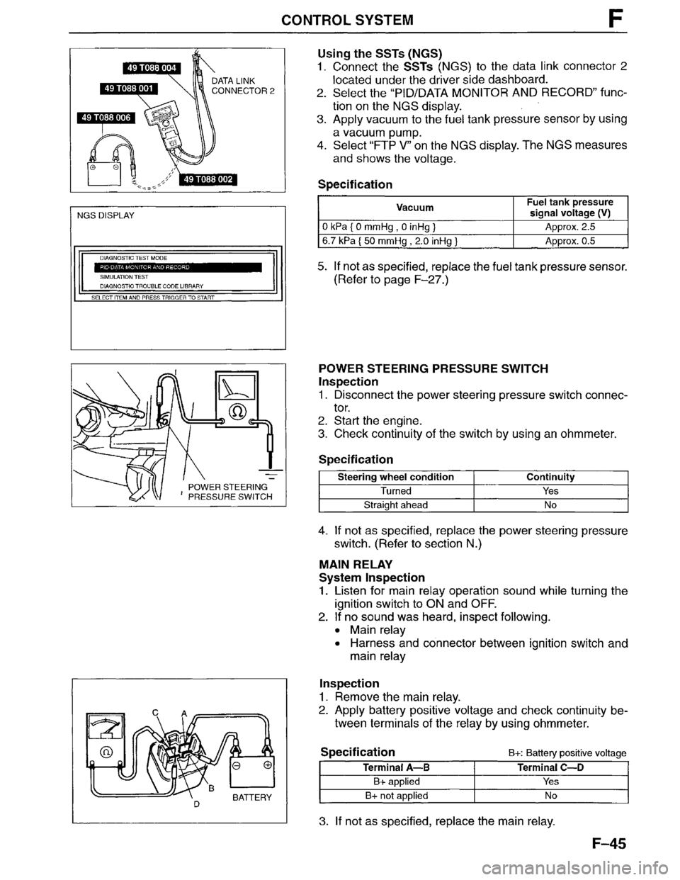 MAZDA MPV 1996  Workshop Manual 