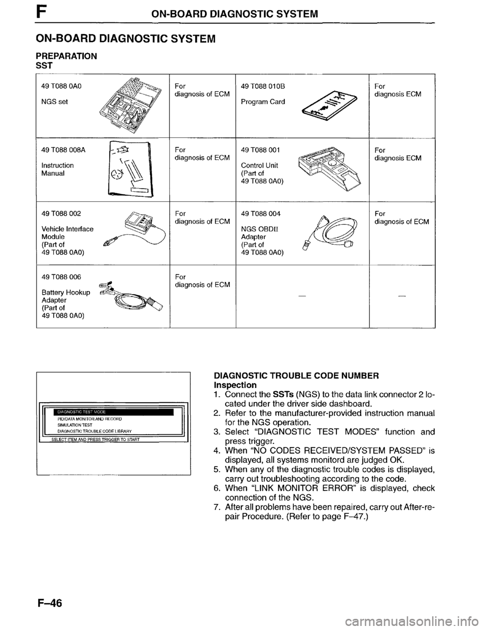 MAZDA MPV 1996  Workshop Manual 