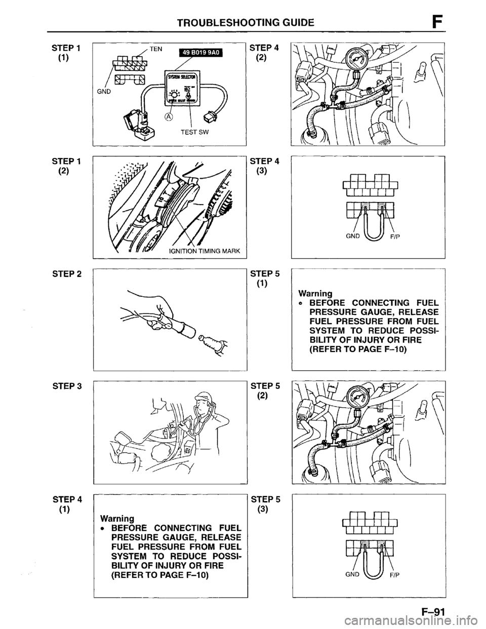 MAZDA MPV 1996  Workshop Manual 