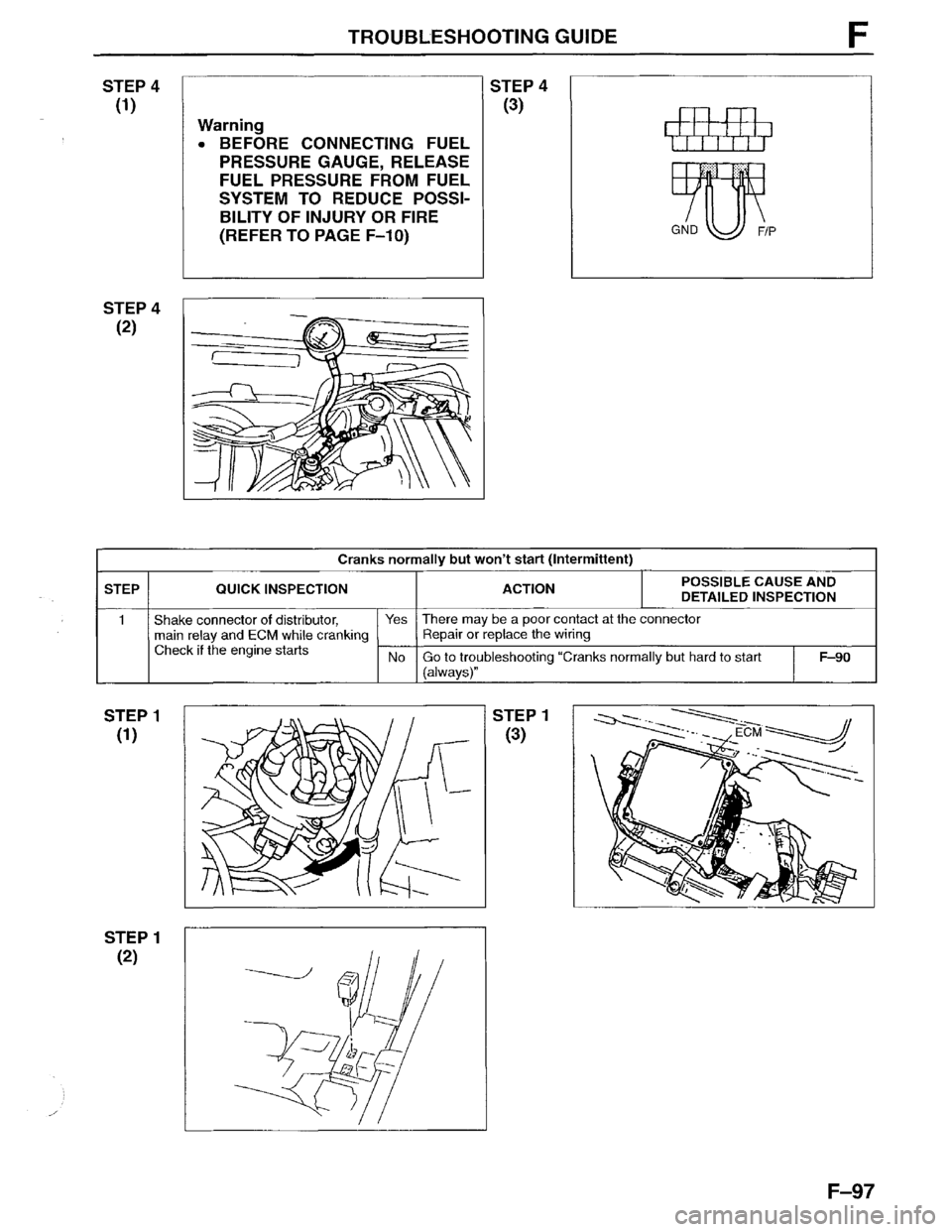 MAZDA MPV 1996  Workshop Manual 
