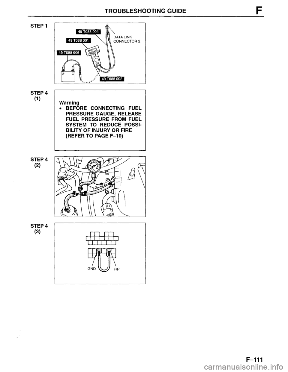 MAZDA MPV 1996  Workshop Manual 