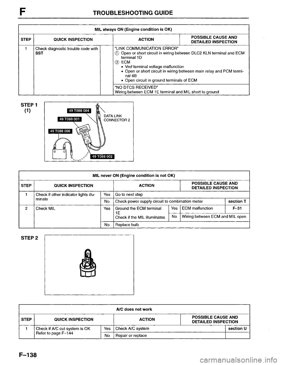 MAZDA MPV 1996  Workshop Manual 