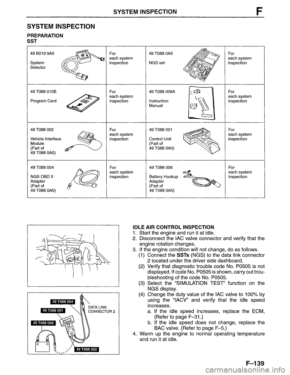 MAZDA MPV 1996  Workshop Manual 