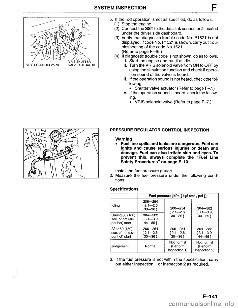 MAZDA MPV 1996  Workshop Manual 