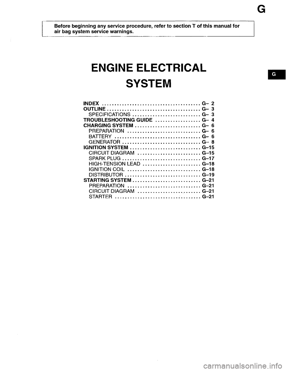 MAZDA MPV 1996  Workshop Manual 