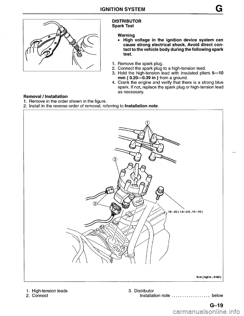 MAZDA MPV 1996  Workshop Manual 