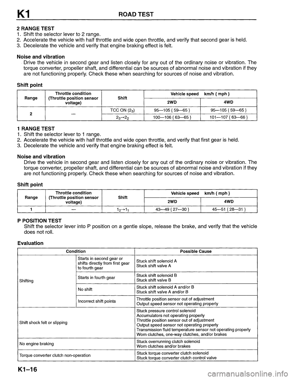MAZDA MPV 1996  Workshop Manual 