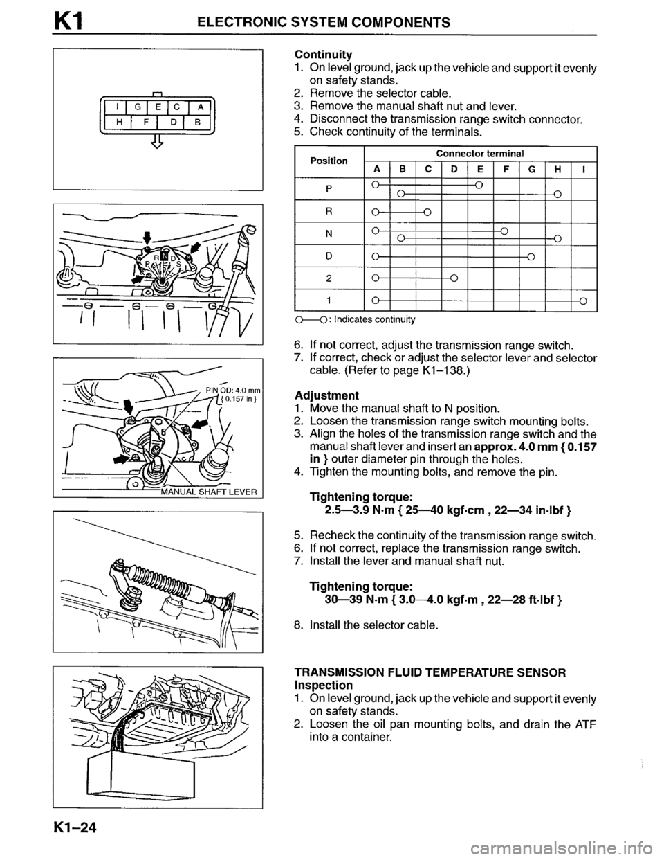 MAZDA MPV 1996  Workshop Manual 