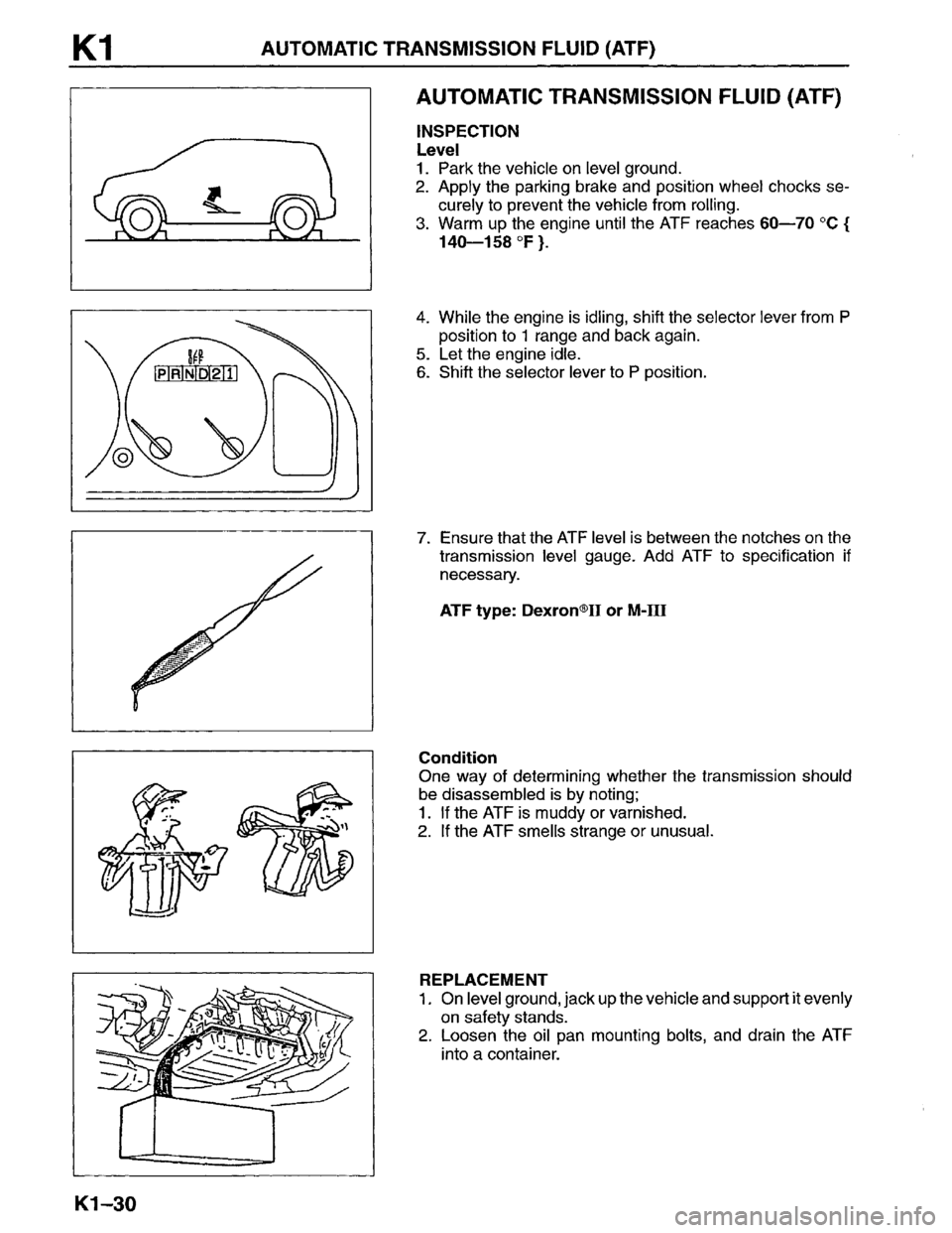 MAZDA MPV 1996  Workshop Manual 