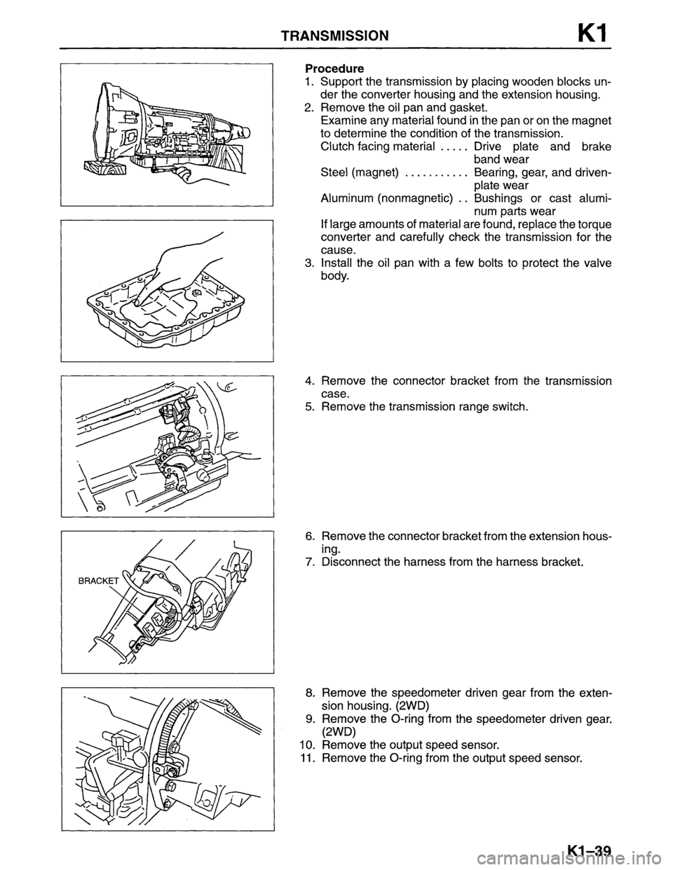 MAZDA MPV 1996  Workshop Manual 