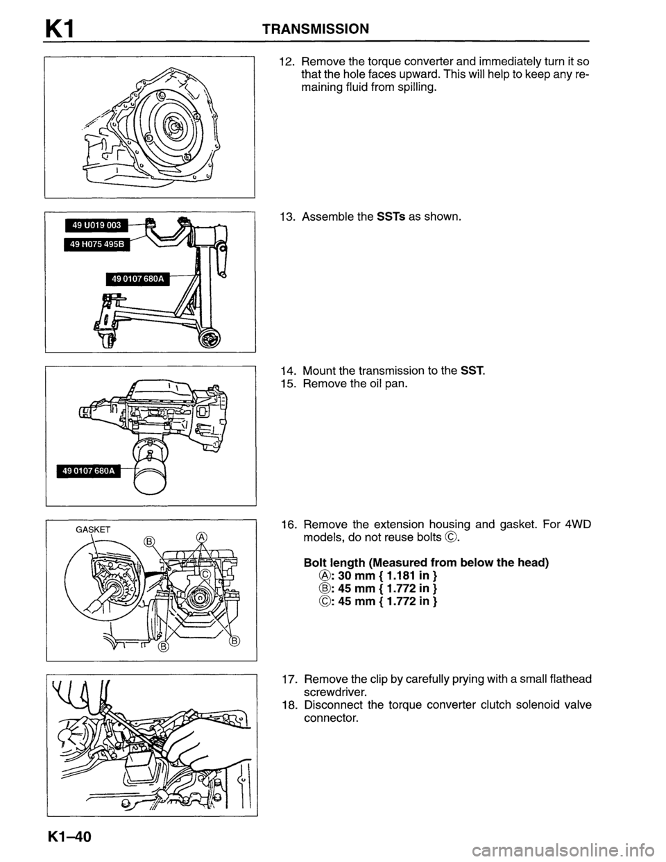 MAZDA MPV 1996  Workshop Manual 
