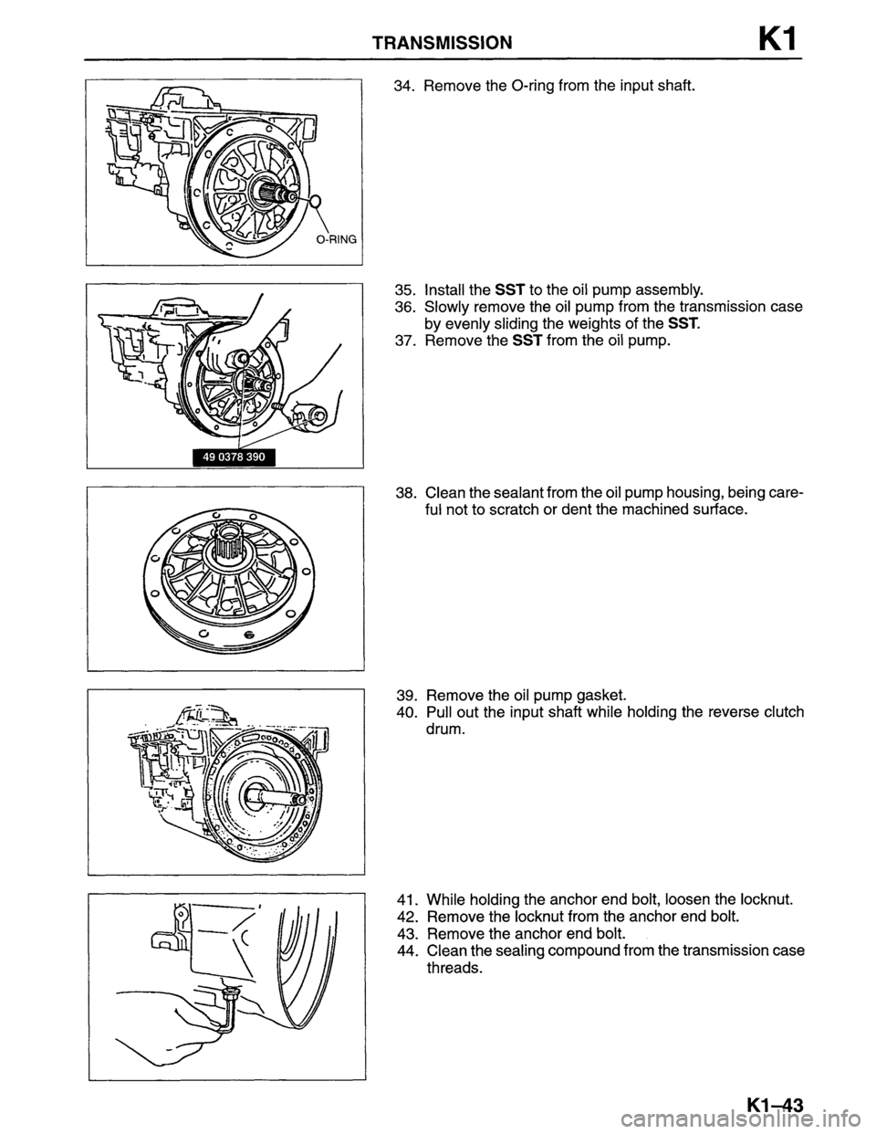 MAZDA MPV 1996  Workshop Manual 