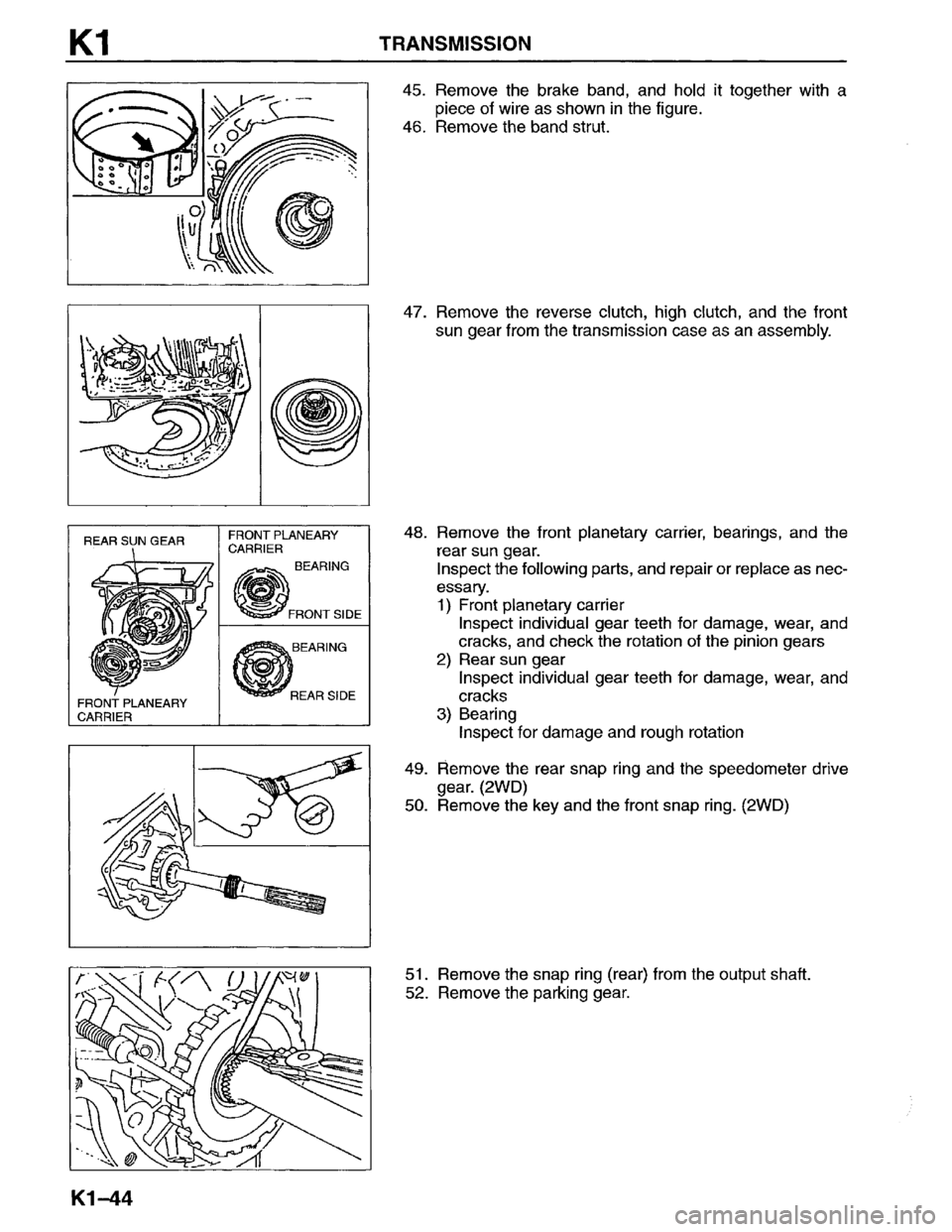 MAZDA MPV 1996  Workshop Manual 
