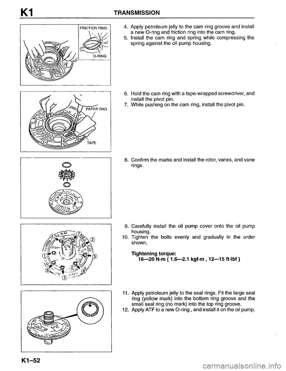 MAZDA MPV 1996  Workshop Manual 