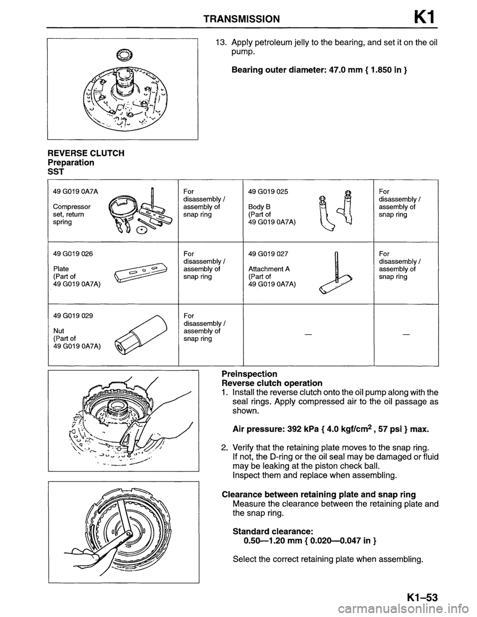 MAZDA MPV 1996  Workshop Manual 