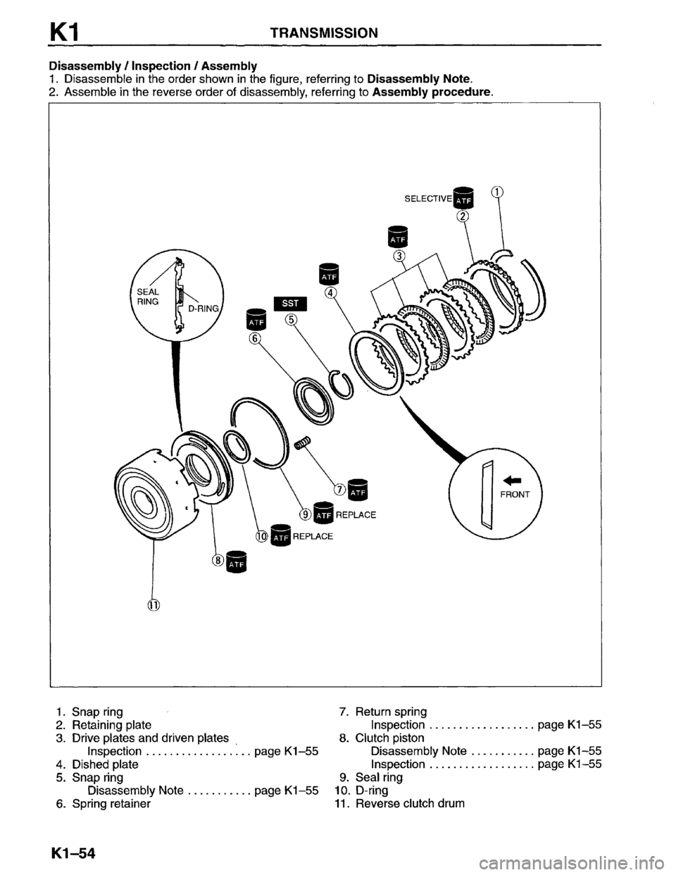 MAZDA MPV 1996  Workshop Manual 